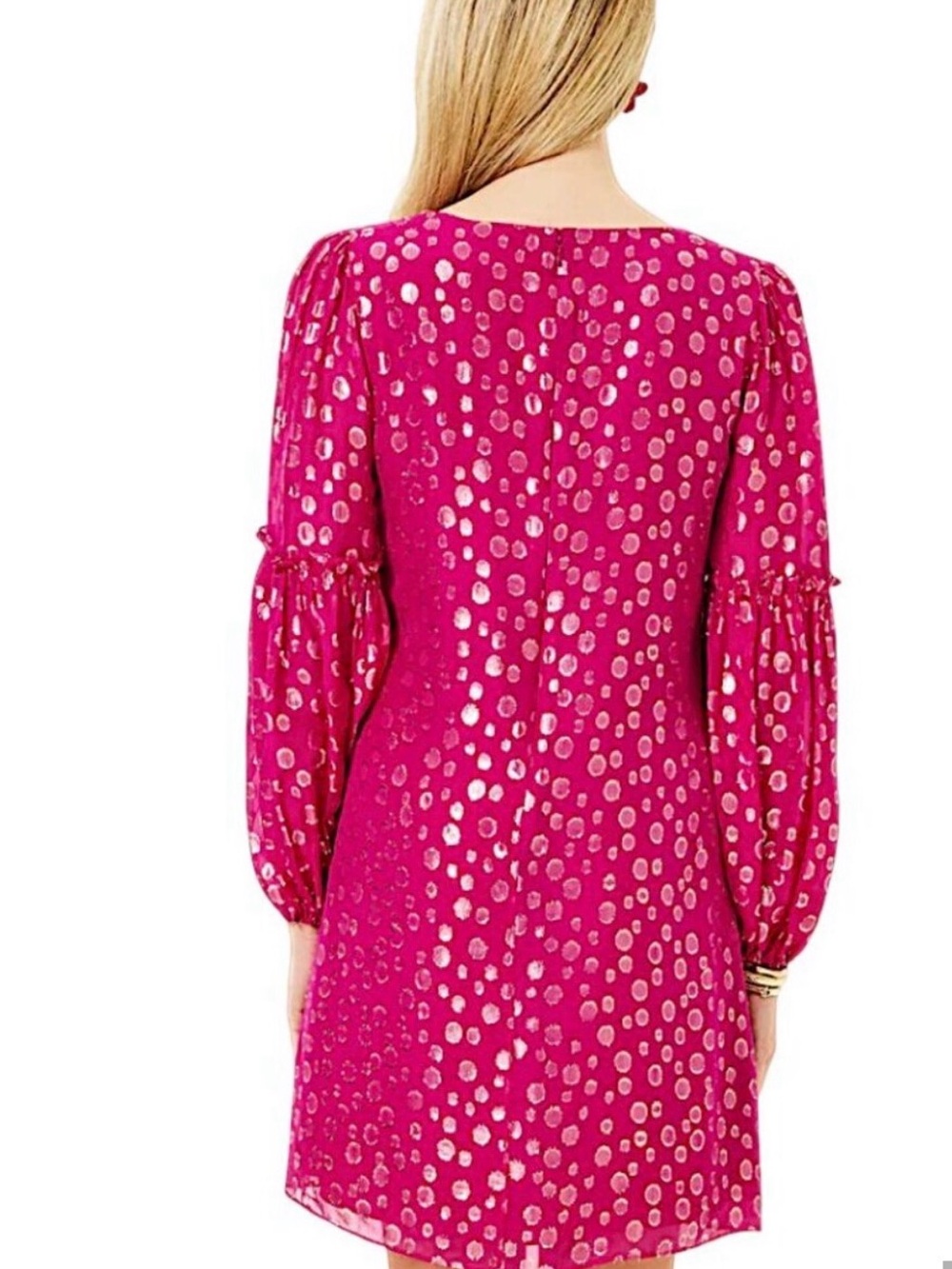 Lilly Pulitzer, NWTs mystique pink silk bubbly clip Print Mini Dress sz 0 - Picture 6 of 8